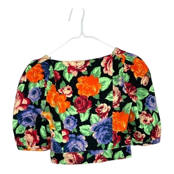 ZARA Multicolor Cropped Floral Print Top - Picture 5 of 12